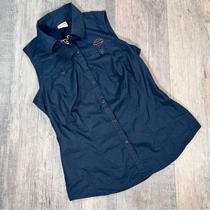 Women's Sleeveless Black Top